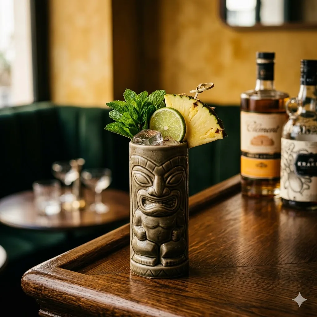 Cocktail Van Gogh absinthe verte concombre citron, verre frais au Brigitte Le Bar, Paris 10e rue Marie et Louise